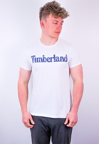 VINTAGE TIMBERLAND T-SHIRT IN WHITE
