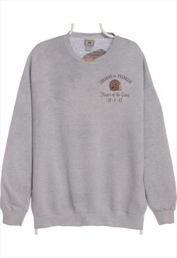 Vintage 90's Lee Sweatshirt Embroidered Crewneck Grey Men's 
