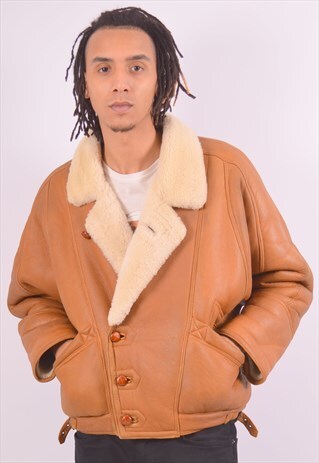 VINTAGE SHEARLING JACKET BROWN