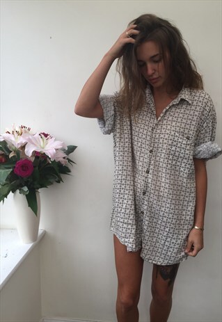 CRAZY PATTERN OVERSIZED UNISEX RETRO VINTAGE FESTIVAL SHIRT