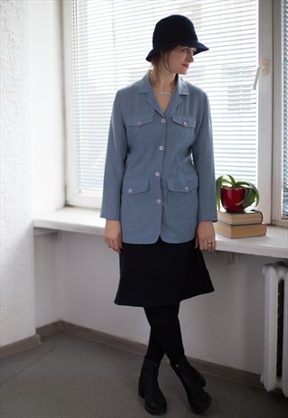 VINTAGE 80'S BLUE LIGHT JACKET