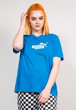 VINTAGE 90'S BLUE PUMA T-SHIRT