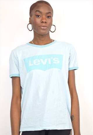 VINTAGE 90S LEVIS BLUE LOGO TEE