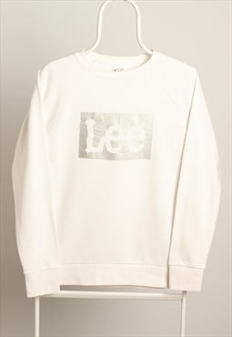 Vintage Lee Crewneck Spell out Sweatshirt White