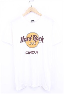 Vintage Hard Rock Cafe T Shirt White Short Sleeve With Logo 