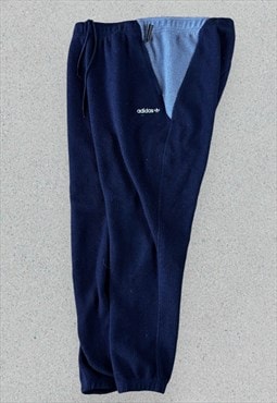 Adidas Originals Blue Fleece Joggers Sweatpants Mens Large