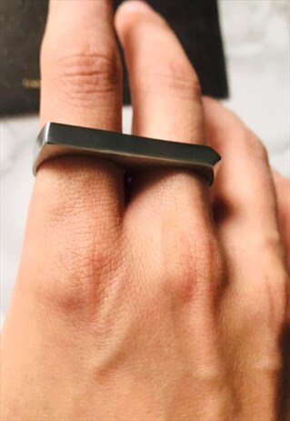 Stainless Steel Two Finger Ring in Silver 