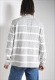 VINTAGE TOMMY HILFIGER HENLEY NECK JUMPER GREY