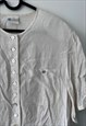 RETRO WHITE BUTTONED BLOUSE - LARGE