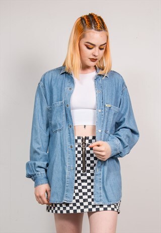 90'S VINTAGE REPLAY BLUE DENIM SHIRT