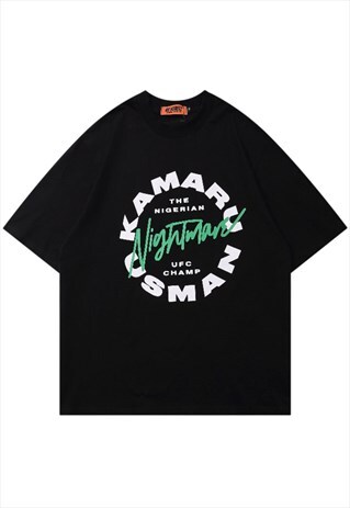 KALODIS TRENDY LETTER PRINT LOOSE T-SHIRT