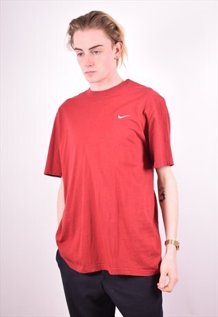 NIKE MENS VINTAGE T-SHIRT TOP XL RED 90S