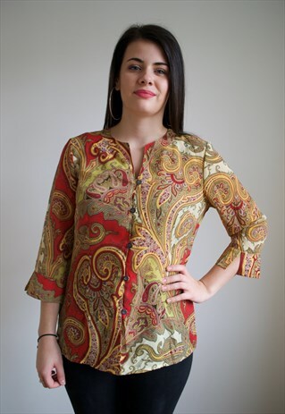 VINTAGE 70'S PAISLEY BLOUSE