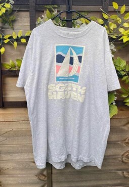 Vintage 1990s fruit of the loom Michigan grey T-shirt XL