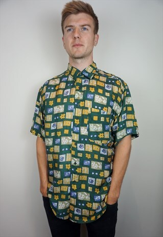 PURE SILK PATTERNED SHIRT