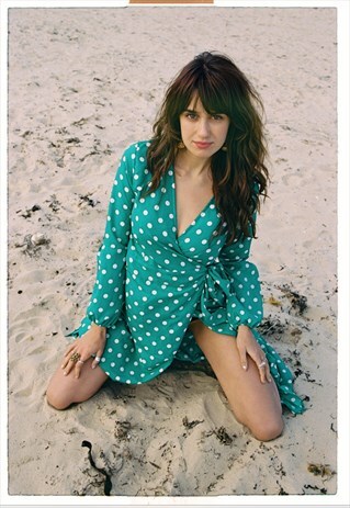 KALANI WRAP DRESS GREEN