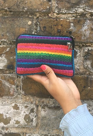 MULTI RAINBOW WOVEN PURSE