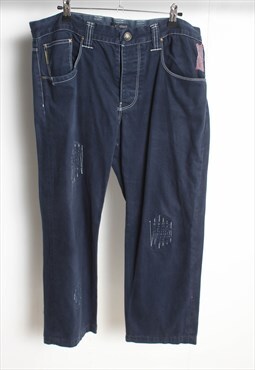 Vintage Armani Cropped Jeans Blue W36 L27