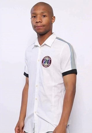 VINTAGE ICEBERG LOGO SHORT SLEEVE SHIRT WHITE