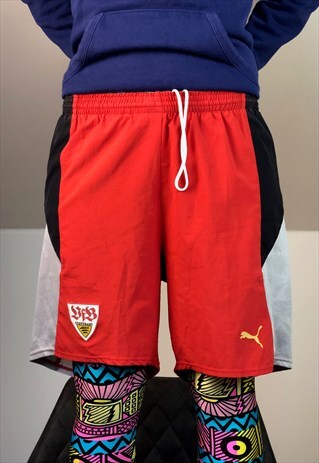 PUMA RED SURF BEACH SWIMSUIT SHORTS SPORT 90S VTG