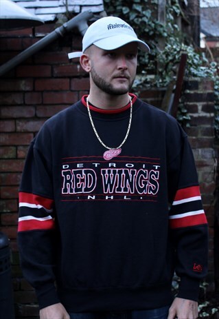 VINTAGE LEE DETROIT RED WINGS NHL SWEATSHIRT MEDIUM