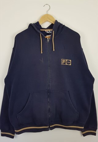 VINTAGE FILA HOODIE BLUE