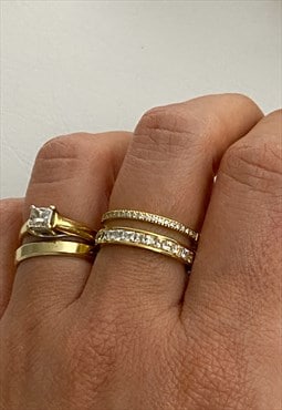 Gold Double Band Ring