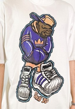 Vintage 90s b boy shell shoe t-shirt 