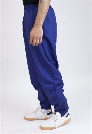 VINTAGE 90S ADIDAS DARK PURPLE SHELL TRACKSUIT BOTTOMS