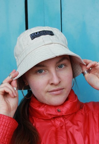 CREAM OAT MINIMAL FESTIVAL SUMMER BUCKET HAT