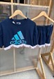 REWORKED Y2K ADIDAS CROP TOP AND SKIRT COORDINATE
