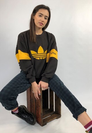 VINTAGE ADIDAS OVERSIZED SWEATSHIRT SWEATER JUMPER 80S