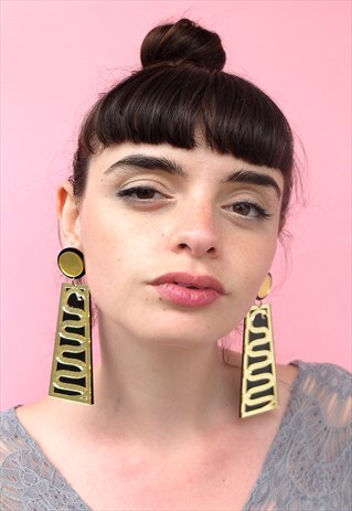 OVERSIZED STATEMENT EARRINGS WITH SNAKE DESIGN
