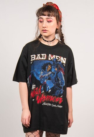 VINTAGE 90'S BLACK COWBOY T-SHIRT