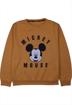 Vintage 90's Micky Mouse Sweatshirt Crew Neck Hooded Yellow