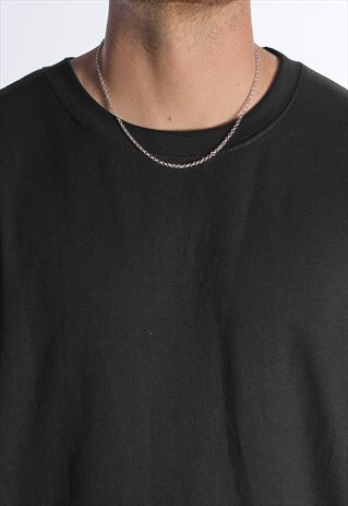 54 FLORAL PLAIN 24" NECKLACE CHAIN - SILVER