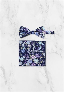 Floral Bow Tie & Pocket Square Set