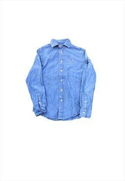 Vintage Womens Ralph Lauren size 6 Small Shirt denim Blue