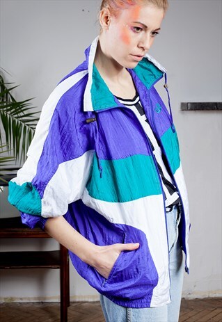 VINTAGE COLOURBLOCK TRACKSUIT JACKET