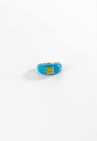 Y2K STYLE BLUE AND GREEN RING