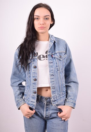 LEVI'S WOMENS VINTAGE DENIM JACKET MEDIUM BLUE 90'S