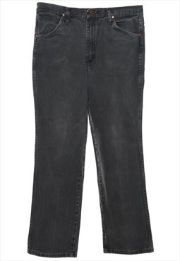 Vintage Black Straight-Fit Wrangler Jeans - W34