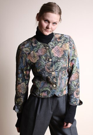 80'S FLORAL BLAZER