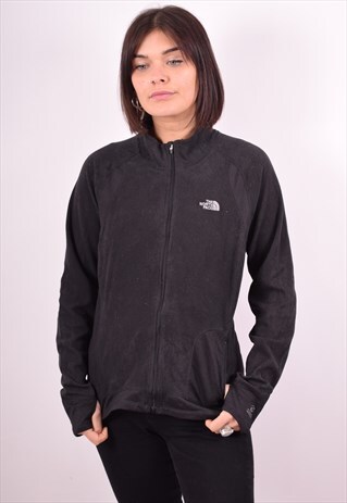 THE NORTH FACE WOMENS VINTAGE FLEECE JACKET MEDIUM BLACK 90S