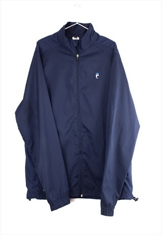 Vintage Fila Track Jacket in Blue L
