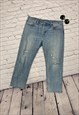 Blue Distressed Levi's 501 Jeans