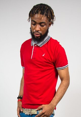 NAUTICA RED POLO T-SHIRT