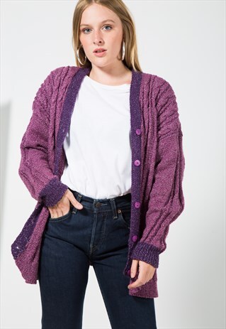 VINTAGE 80S KNIT CARDIGAN / S0112