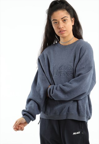 90S LEE EMBROIDERED SPELL OUT SWEATSHIRT