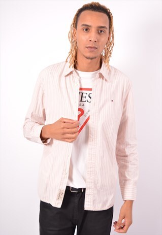 VINTAGE TOMMY HILFIGER SHIRT STRIPES PINK